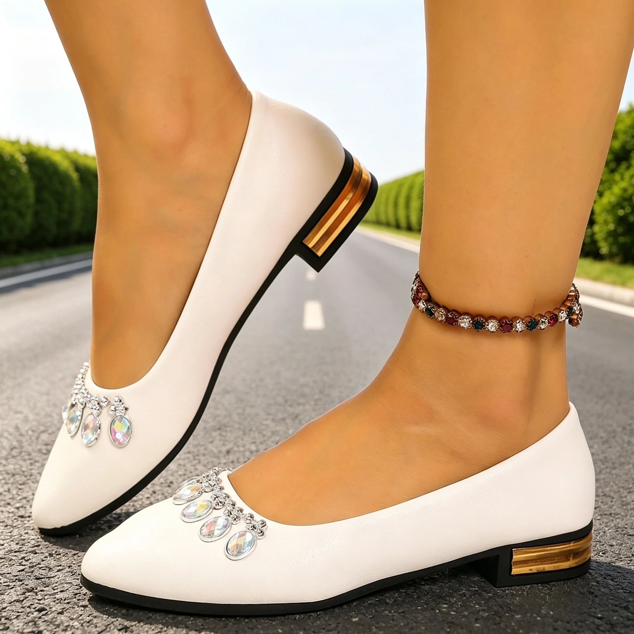 Women'S Shoes Quality - Sapatilhas Femininas de Bico Fino, Tamanhos