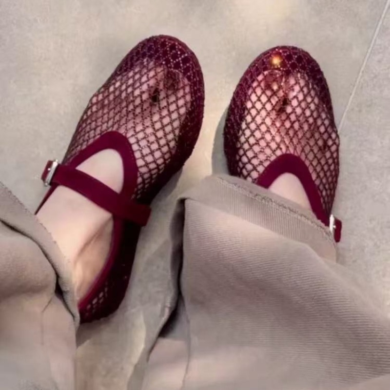 Sandálias Femininas Vazadas co - Square Toe Mule avaliação e preço