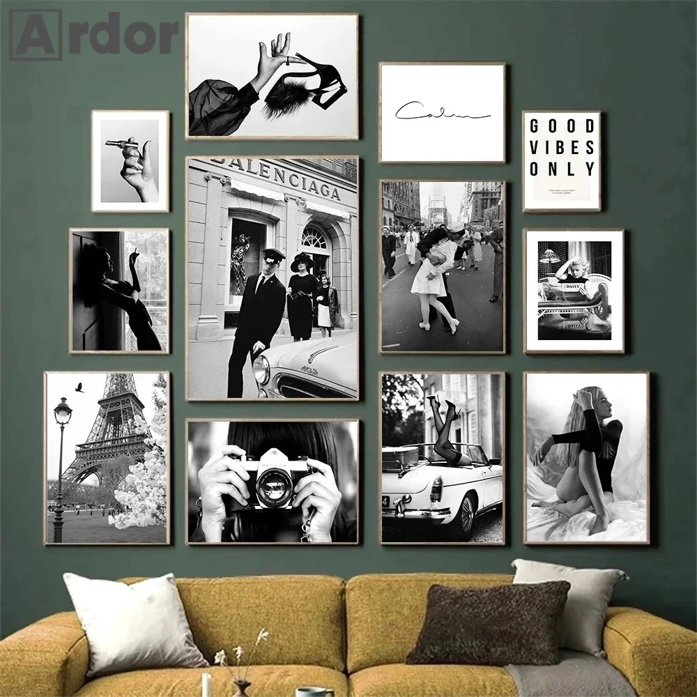 Moda sexy mulher arte da pared - Women Shoes Quote avaliação e preço